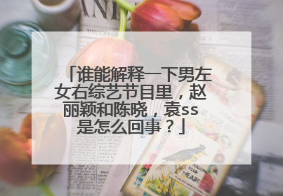 谁能解释一下男左女右综艺节目里,赵丽颖和陈晓,袁ss是怎么回事?