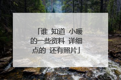 谁 知道 小暖的一些资料 详细点的 还有照片