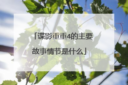 谍影重重4的主要故事情节是什么