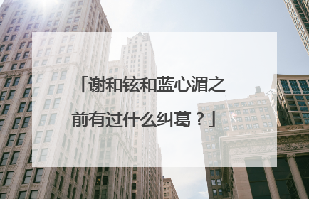 谢和铉和蓝心湄之前有过什么纠葛？