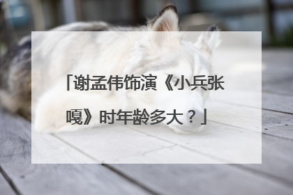 谢孟伟饰演《小兵张嘎》时年龄多大?