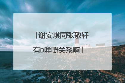 谢安琪同张敬轩有D咩嘢关系啊