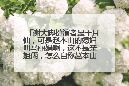 谢大脚扮演者是于月仙,可是赵本山的媳妇叫马丽娟啊,这不是亲姐俩,怎么自称赵本山的小姨子呢
