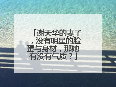 谢天华的妻子,没有明星的脸蛋与身材,那她有没有气质?