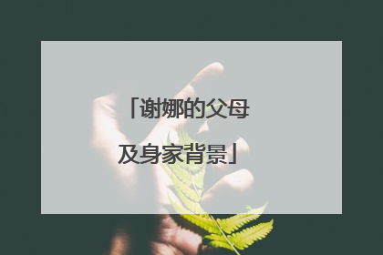 谢娜的父母及身家背景