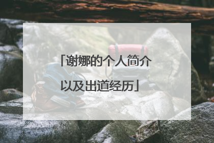 谢娜的个人简介以及出道经历