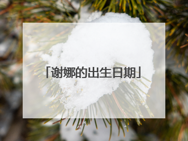 谢娜的出生日期