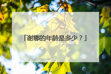 谢娜的年龄是多少？