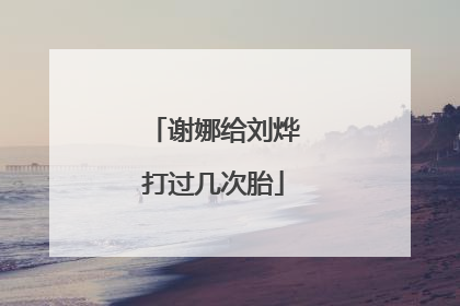 谢娜给刘烨打过几次胎