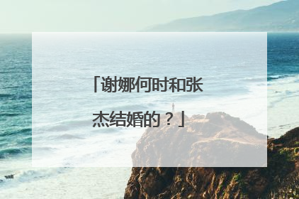 谢娜何时和张杰结婚的?