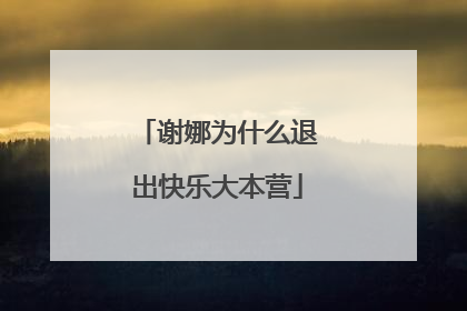 谢娜为什么退出快乐大本营