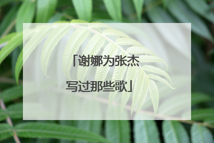 谢娜为张杰写过那些歌