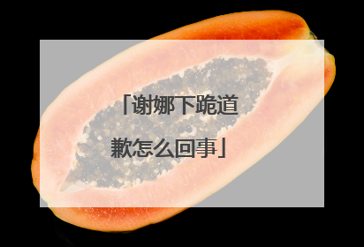 谢娜下跪道歉怎么回事