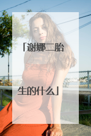 谢娜二胎生的什么