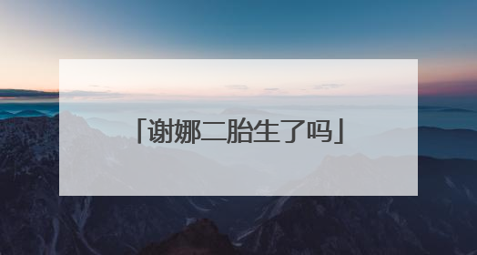 谢娜二胎生了吗