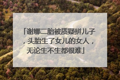 谢娜二胎被质疑拼儿子,头胎生了女儿的女人,无论生不生都很难