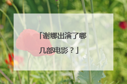 谢娜出演了哪几部电影？