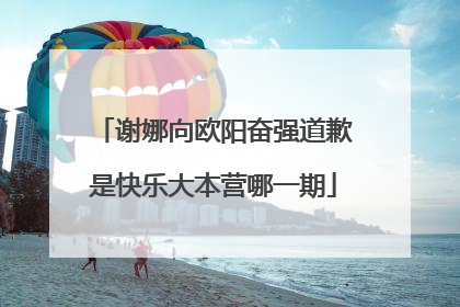 谢娜向欧阳奋强道歉是快乐大本营哪一期