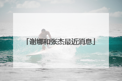 谢娜和张杰最近消息