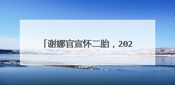 谢娜官宣怀二胎，2021一定是充满爱的一年