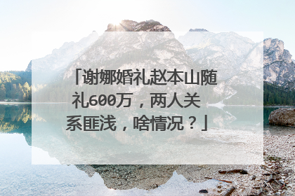 谢娜婚礼赵本山随礼600万，两人关系匪浅，啥情况？