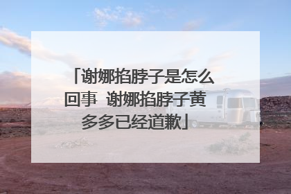 谢娜掐脖子是怎么回事 谢娜掐脖子黄多多已经道歉