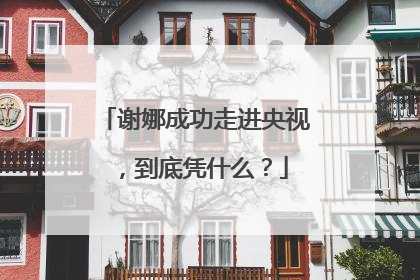 谢娜成功走进央视，到底凭什么？