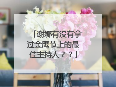 谢娜有没有拿过金鹰节上的最佳主持人??