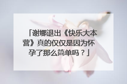 谢娜退出《快乐大本营》真的仅仅是因为怀孕了那么简单吗?