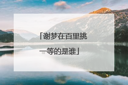 谢梦在百里挑一等的是谁