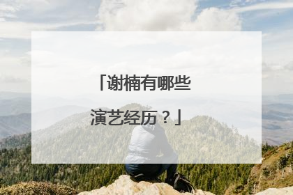 谢楠有哪些演艺经历？