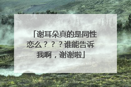 谢耳朵真的是同性恋么？？？谁能告诉我啊，谢谢啦