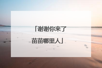 谢谢你来了苗苗哪里人