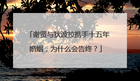 谢贤与狄波拉携手十五年婚姻，为什么会告终？
