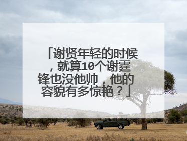 谢贤年轻的时候，就算10个谢霆锋也没他帅，他的容貌有多惊艳？