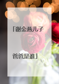 谢金燕儿子爸爸是谁