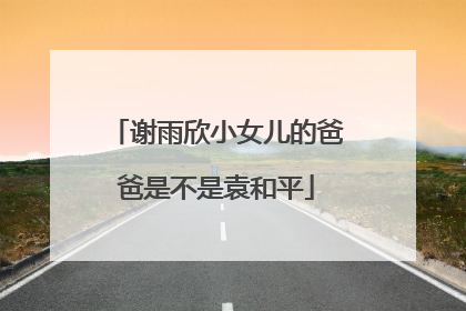 谢雨欣小女儿的爸爸是不是袁和平