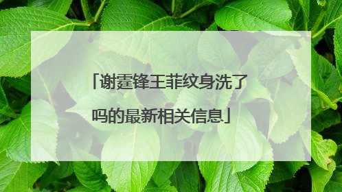 谢霆锋王菲纹身洗了吗的最新相关信息