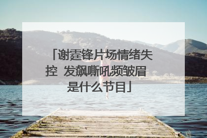 谢霆锋片场情绪失控 发飙嘶吼频皱眉 是什么节目