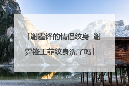 谢霆锋的情侣纹身 谢霆锋王菲纹身洗了吗