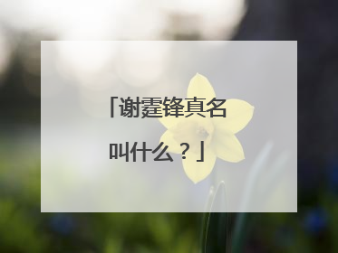 谢霆锋真名叫什么?