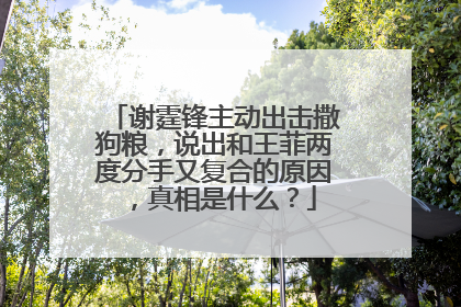 谢霆锋主动出击撒狗粮,说出和王菲两度分手又复合的原因,真相是什么?