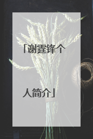 谢霆锋个人简介