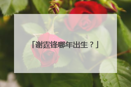 谢霆锋哪年出生？