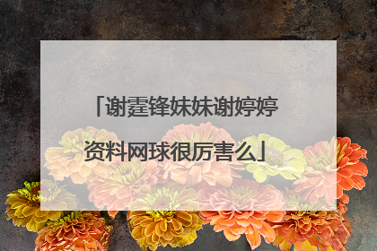 谢霆锋妹妹谢婷婷资料网球很厉害么