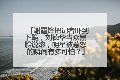 谢霆锋把记者吓到下跪,刘德华当众黑脸说滚,明星被惹怒的瞬间有多可怕?