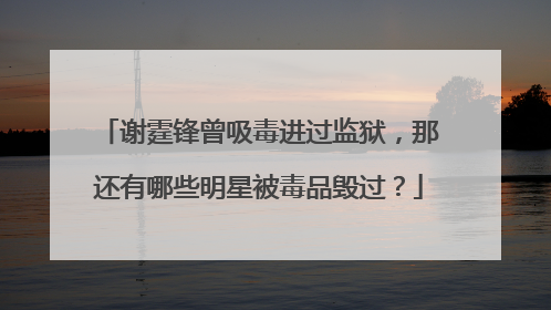 谢霆锋曾吸毒进过监狱，那还有哪些明星被毒品毁过？