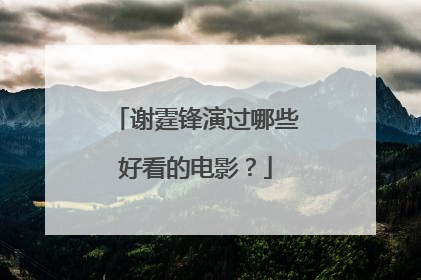 谢霆锋演过哪些好看的电影?