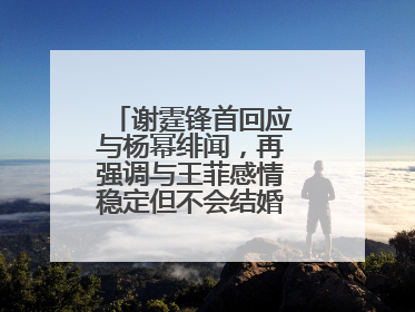 谢霆锋首回应与杨幂绯闻,再强调与王菲感情稳定但不会结婚,你怎么看?