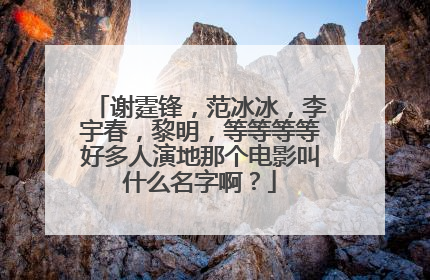 谢霆锋,范冰冰,李宇春,黎明,等等等等好多人演地那个电影叫什么名字啊?